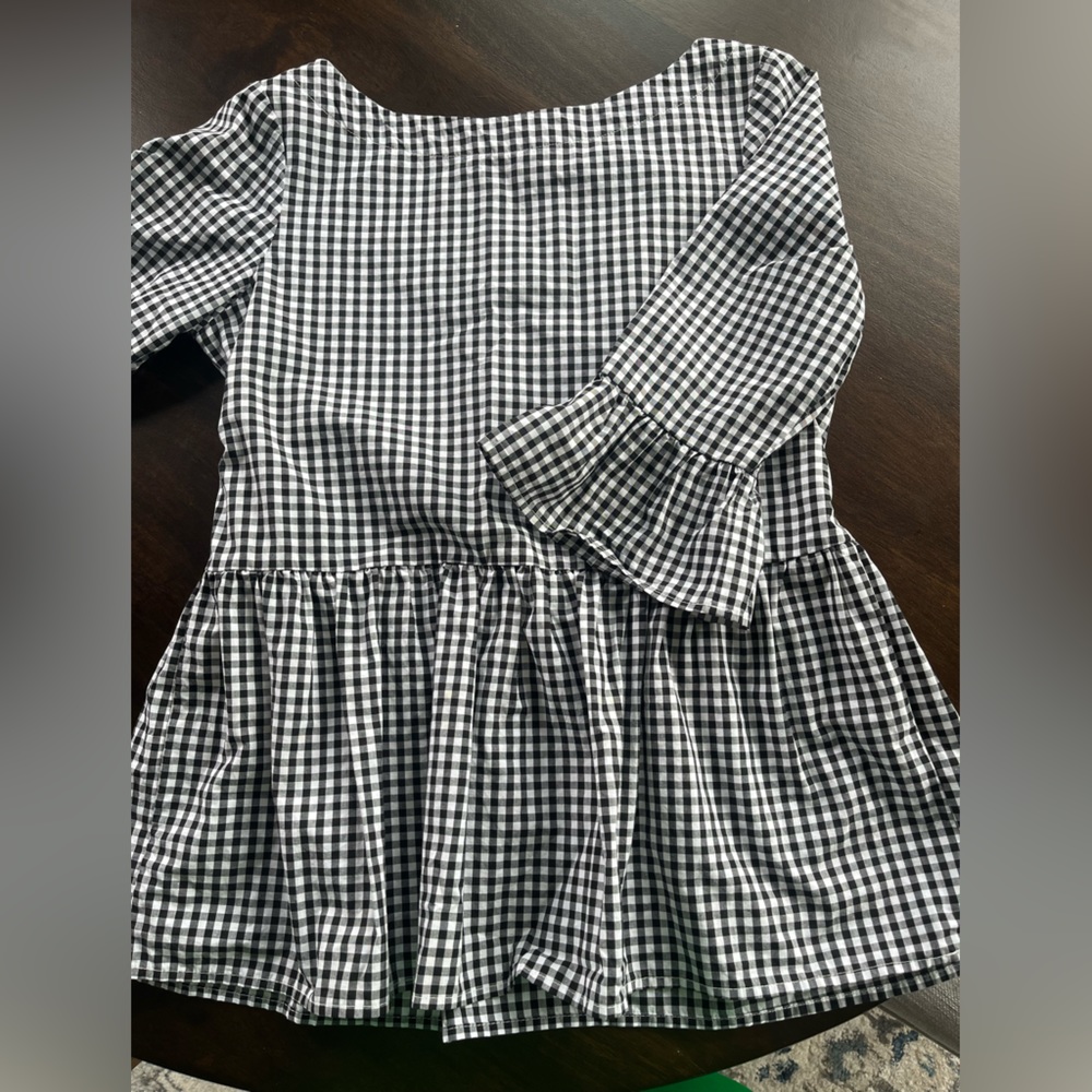 Haley and the Hound black and white flair top (XS)